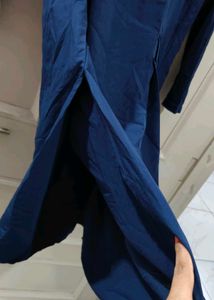Navy Blue Designer Kurta With Churidar Kameez