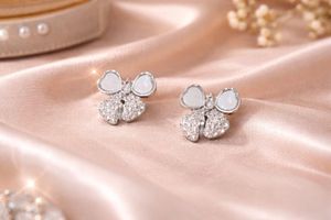 Sparkling Butterfly Stud Earrings