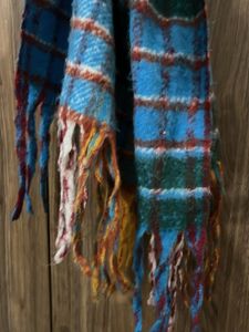 Chunky Pinterest Colorful Plaid Scarf