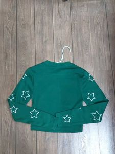 Green "Buttercup" Graphic Long Sleeve Top