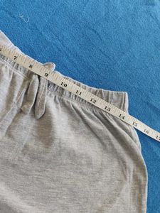 Comfortable Grey Lace Trimmed Shorts