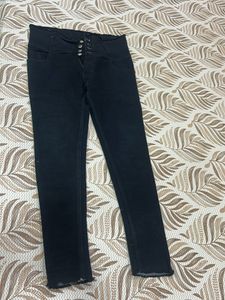 Black High Waist Jeans- New