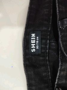 Black Wide Leg Denim Pants