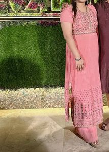 Pink Embroidered Kurti Sets