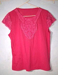 combo of Sleek Black Sleeveless Top and pink to