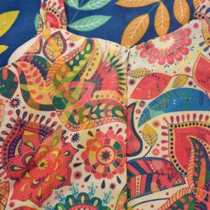 Vibrant Paisley Print Lehenga Choli with Dupatta