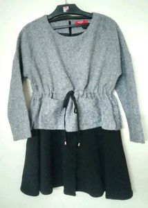 Beutyfull Grey &black Western Dress👗✨