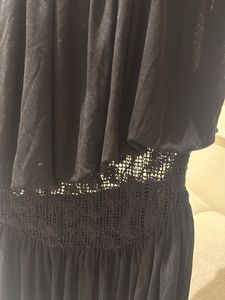 ZARA Chic Black Sheer Overlay Dress