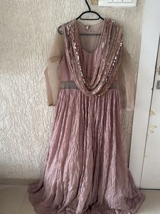 Elegant Sequined Ethnic Gown