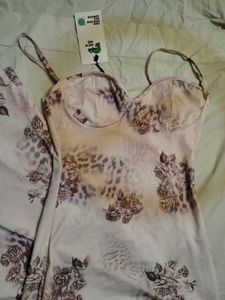Newme Textured Print Bodycon Dress