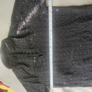Elegant Black Chikankari Kurta