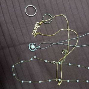Stackable Rings earring necklace set