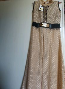 Sleeveless Beige Frock