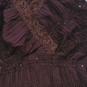 Boho Smocked V-Neck Top