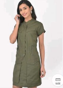 Olive Green Utility Dress