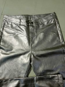 Metalic Leather Bronze Trouser Waist 32