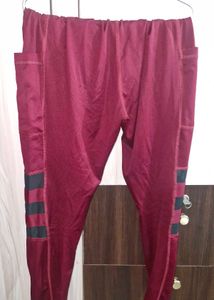 Pack of 2- Black and Maroon Tights with Pock