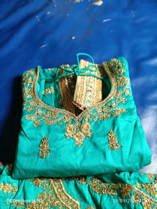 Heavy bridal lehenga with cancan attached