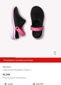Skechers Black Pink Clogs never Used  uk1..