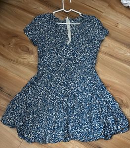 Floral Print V-Neck Dress