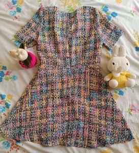 Colorful Tweed Mini Dress