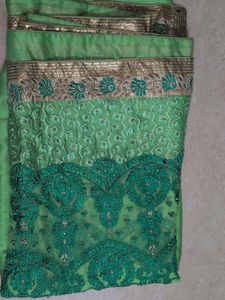 preety green Saree