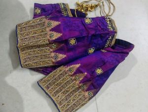 Exquisite Purple Embroidered Blouse