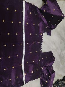 Elegant Purple Silk Blouse