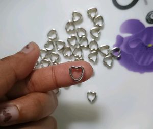 Hollow Heart Charms (pack of 36)