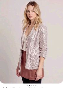 Elegant Floral Print Blazer