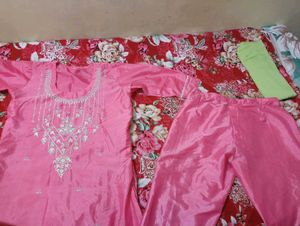 Pink Kurta Set with Dupatta