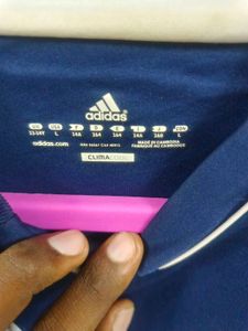 Adidas Navy Blue V Shape T Shirt