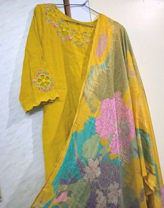 Fancy Yellow Kurta Set 💛