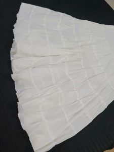 Boho Tiered Maxi Skirt - White