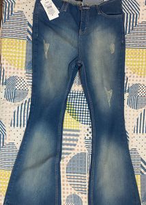 Distressed Flare Jeans