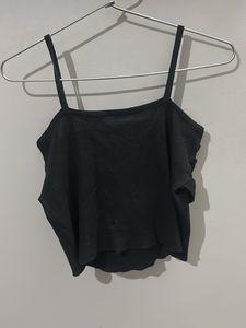 Black Cropped Camisole Top