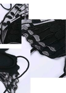 Black Butterfly Halter Top and skirt