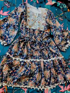 Floral Print Bohemian Dress