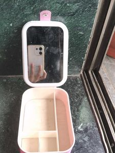 Portable Makeup Organizer with Mirror