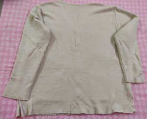 Last Call for -Beige Knit Cardigan with Pockets