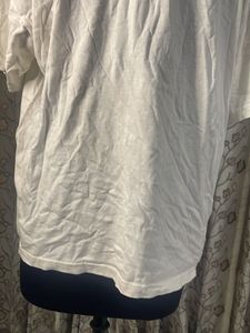 Avon Basic White V-Neck T-Shirt