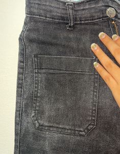 Charcoal Wide Leg Jeans 🐾🕸️
