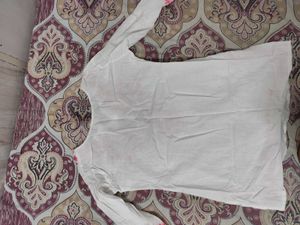 Embroidered White Kurta