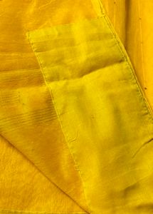 Yellow Cotton Silk Saree with Zari &amp; Sequins