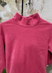 Ribbed Mock Neck Top