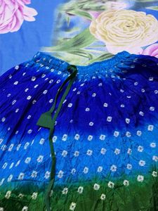 Boho Bandhani Print Maxi Skirt