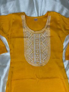 Sunny Yellow Embroidered Kurta