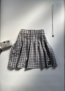 Plaid Pleated Mini Skirt