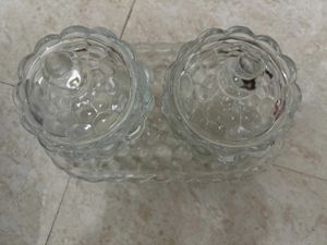 🆕Crystal Glassware bowls with Lid