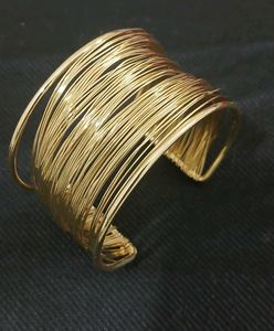 Chic Gold Wire Cuff Bracelet